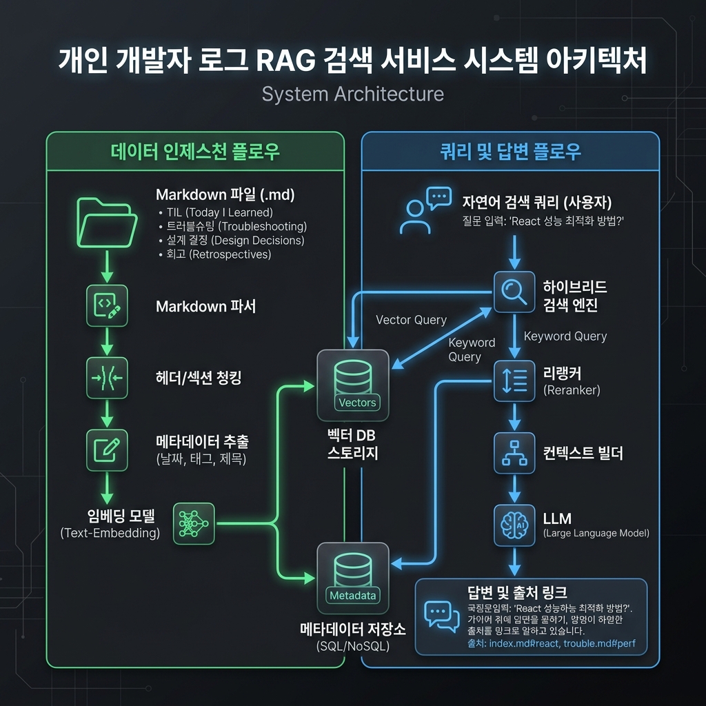 개인 개발 기록 검색 서비스 구조